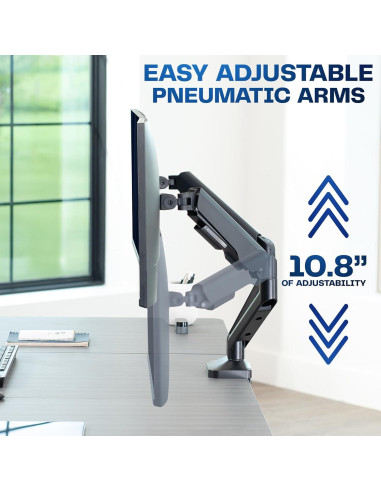 Soporte de Monitor Doble VIVO STAND-V200O hasta 35" Negro