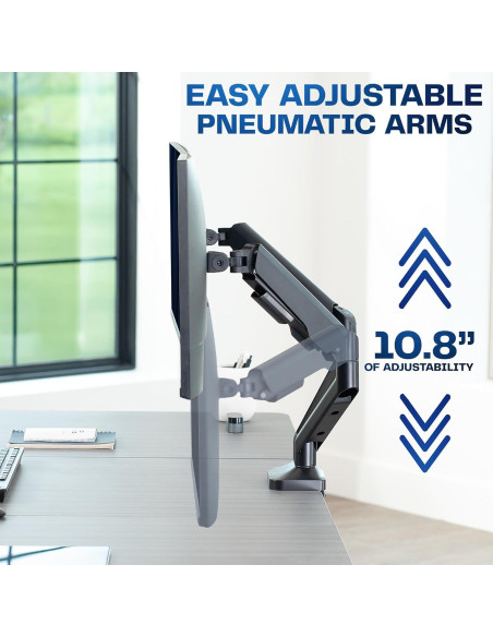 Soporte de Monitor Doble VIVO STAND-V200O hasta 35" Negro