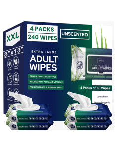 Toallitas Húmedas Extra Grandes OPTEEL 240ct con Aloe y Vitamina E