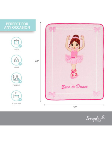 Manta para Niños Everyday Kids - Bailarina 76x102 cm Suave
