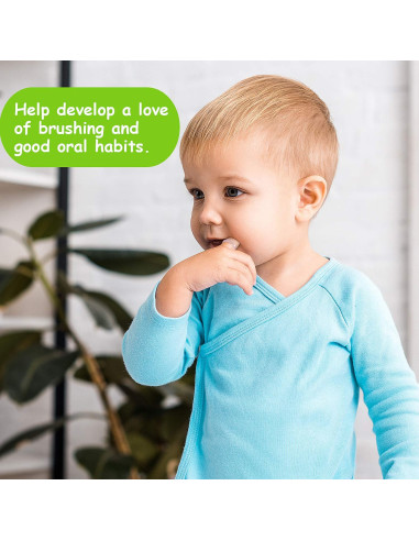 Boao 18 Cepillos de Dedo para Bebés con Estuche - Silicona