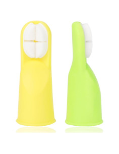 Cepillo de Dedo para Bebés Socub, 2 Piezas, 3 Lados, Libre de BPA