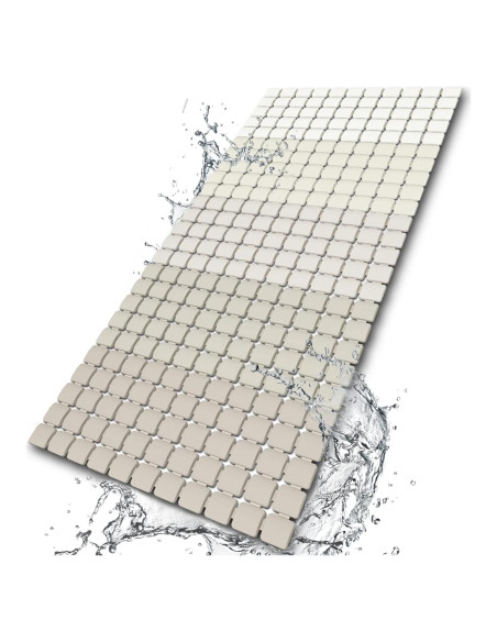 Alfombra de Ducha Antideslizante BEMISO 85x40 cm Beige