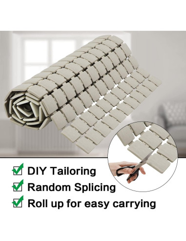 Alfombra de Ducha Antideslizante BEMISO 85x40 cm Beige