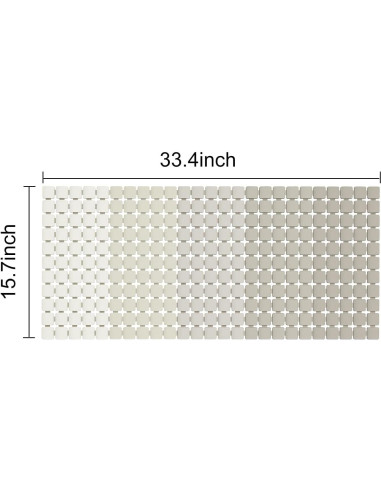 Alfombra de Ducha Antideslizante BEMISO 85x40 cm Beige