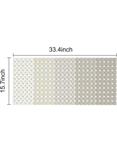 Alfombra de Ducha Antideslizante BEMISO 85x40 cm Beige