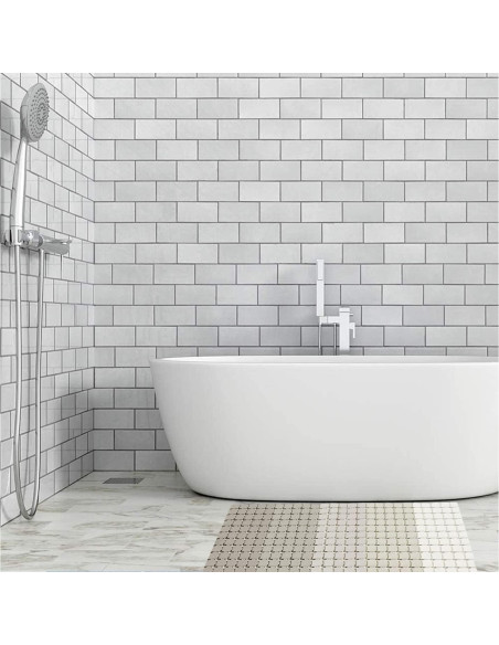 Alfombra de Ducha Antideslizante BEMISO 85x40 cm Beige