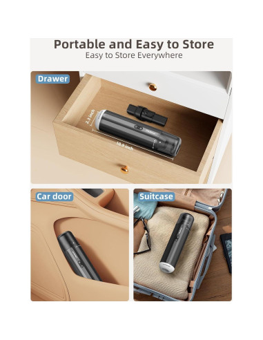 Aspiradora de Mano Inalámbrica Chuboor P13 120W 14kPa Marrón