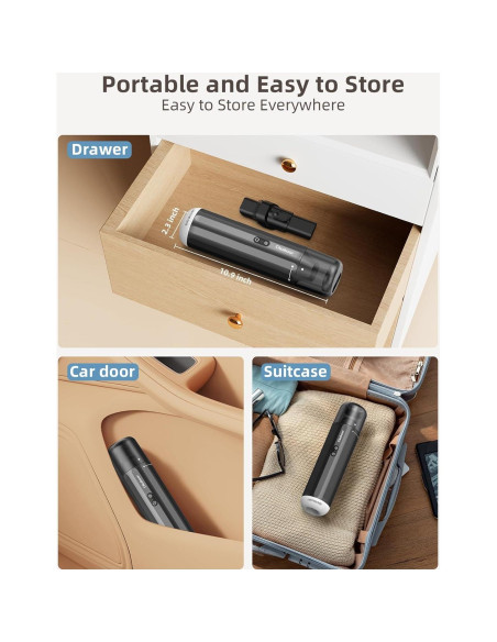 Aspiradora de Mano Inalámbrica Chuboor P13 120W 14kPa Marrón