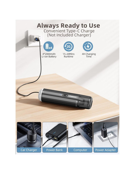 Aspiradora de Mano Inalámbrica Chuboor P13 120W 14kPa Marrón