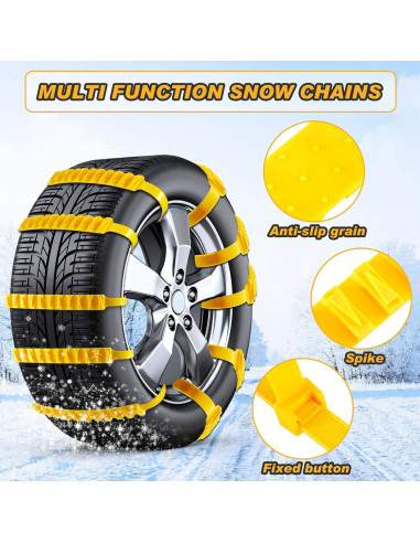 Cadenas de Neumáticos Antideslizantes Tallew 10 Pcs 1.5 x 93 cm