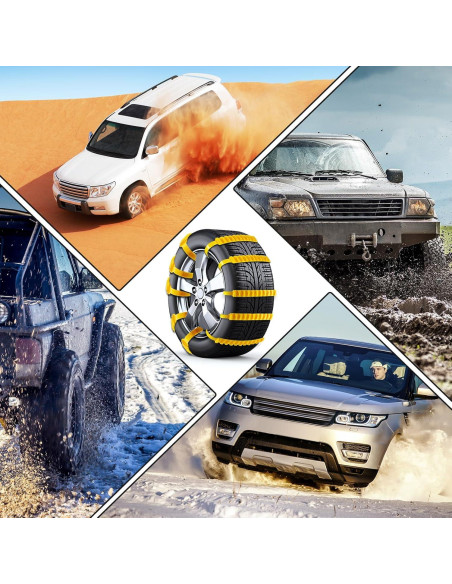 Cadenas de Neumáticos Antideslizantes Tallew 10 Pcs 1.5 x 93 cm