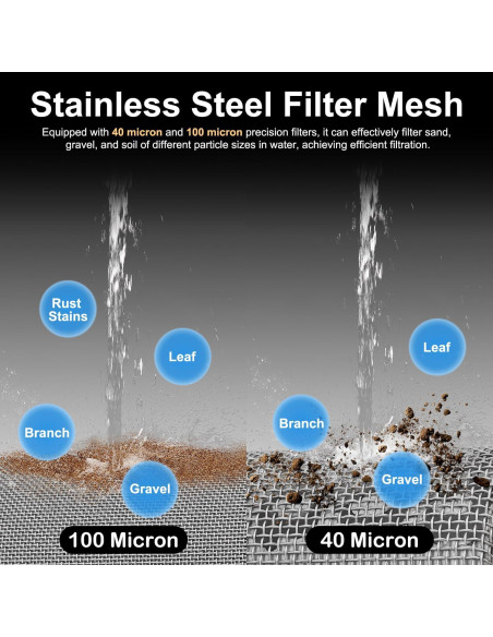 Filtro de Manguera de Jardín YELUN con Malla de Acero Inoxidable