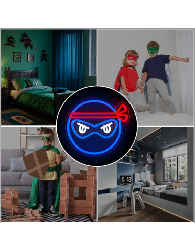 Letrero de Neón Ninja Ajoyferris LED Dimmable 33.9 cm