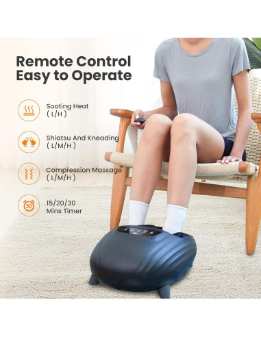 Masajeador de Pies Shiatsu CILI CL-5325 con Calor y Compresión