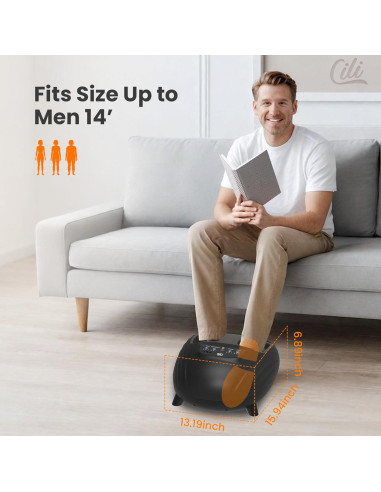 Masajeador de Pies Shiatsu CILI CL-5325 con Calor y Compresión