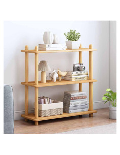 Estante de Madera IOTXY 3 Niveles Roble Abierto Moderno