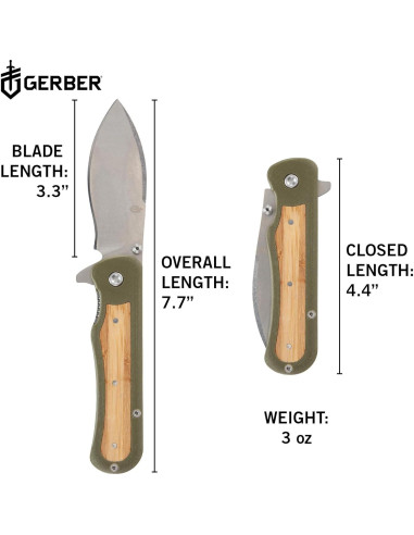 Cuchillo de bolsillo EDC Gerber Confidant 8.13 cm plegable