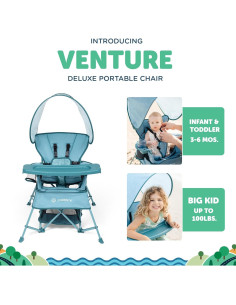 Silla Portátil Baby Delight Venture Onda Azul | 3 Etapas Crecimiento 2