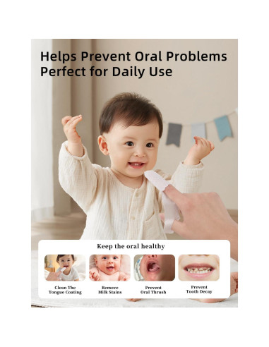 Cepillo de Dedo para Bebé Mokoala - 59 Toallitas Desechables