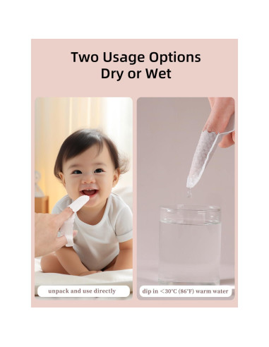 Cepillo de Dedo para Bebé Mokoala - 59 Toallitas Desechables