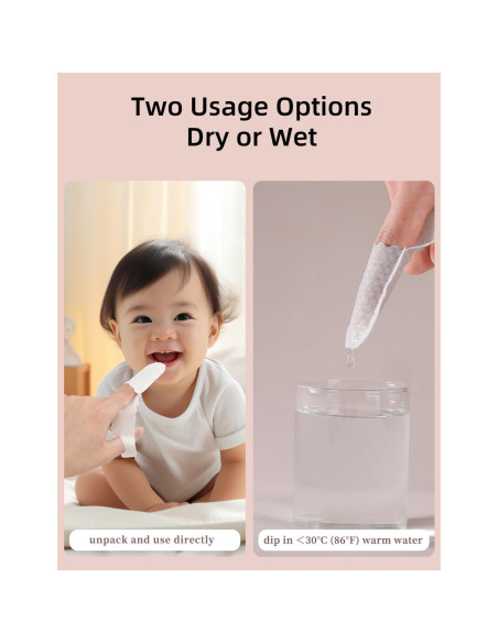 Cepillo de Dedo para Bebé Mokoala - 59 Toallitas Desechables