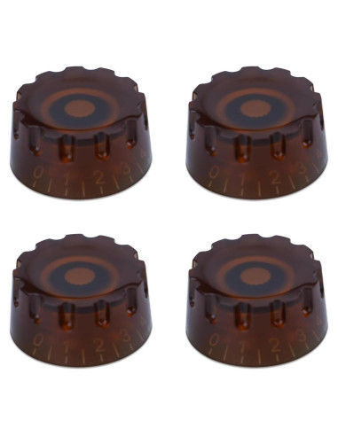 4 Perillas de Guitarra Eléctrica Marrón XIYANGJUAN 6mm