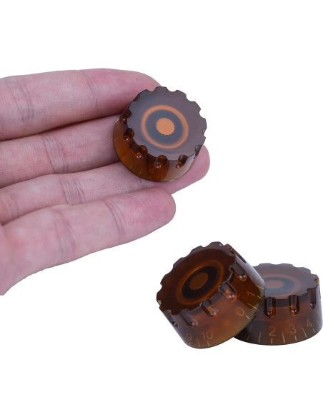 4 Perillas de Guitarra Eléctrica Marrón XIYANGJUAN 6mm
