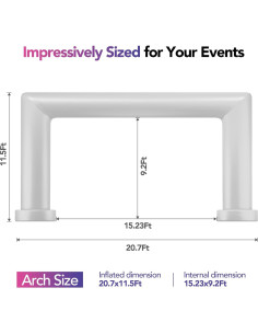 Arco Inflable Cuadrado Wellcomer 6.4x3.5m con Ventilador 2