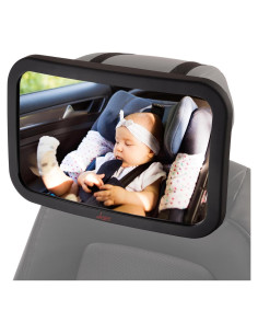Espejo para Bebé Lusso Gear - Espejo Convexo 29.21x19.05cm Negro