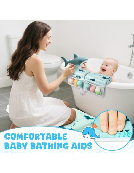 Almohadilla para Baño de Bebé SKEFOLI 55.88x43.18 cm Azul