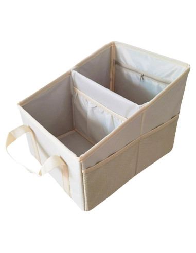 Organizador de Asiento de Coche ZIMISI Beige 24x32cm Plegable
