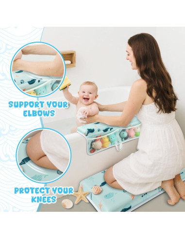 Almohadilla para Baño de Bebé SKEFOLI 55.88x43.18 cm Azul