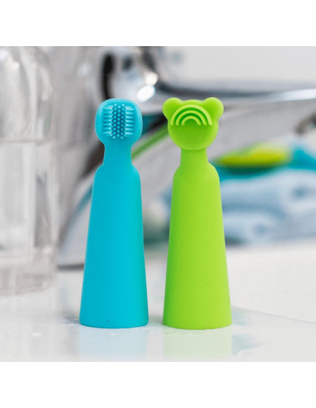 Cepillo de Dedo y Raspador de Lengua Oogiebear - Cuidado Oral Bebés