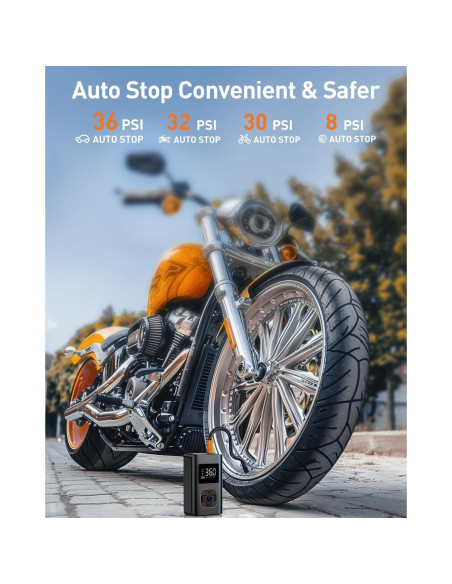 Compresor de Aire Portátil MEUCI Inflador de Neumáticos 150 PSI