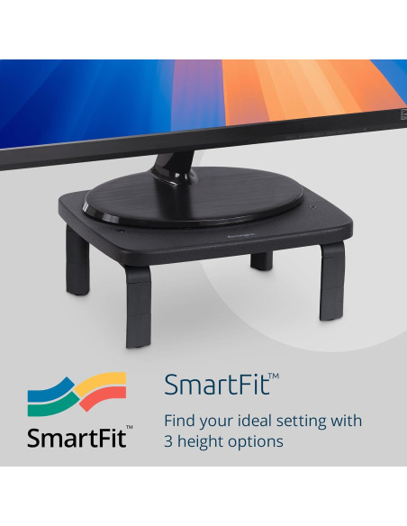 Soporte para Monitor Ergonómico Kensington SmartFit Negro 31.1x5.7x12.1cm