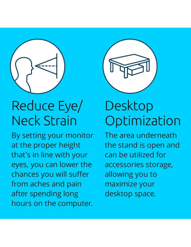 Soporte para Monitor Ergonómico Kensington SmartFit Negro 31.1x5.7x12.1cm