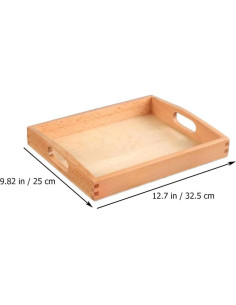 Bandeja de Madera Ovalada NUOBESTY 32.5x25cm para Servir 2