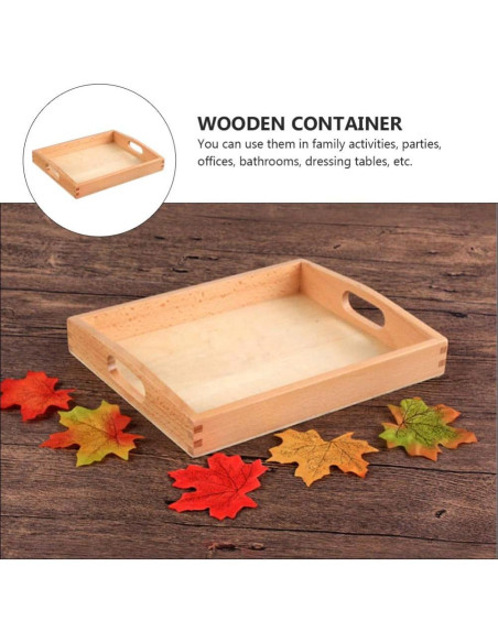 Bandeja de Madera Ovalada NUOBESTY 32.5x25cm para Servir