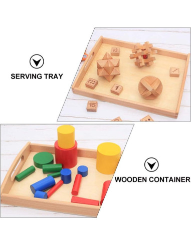 Bandeja de Madera Ovalada NUOBESTY 32.5x25cm para Servir