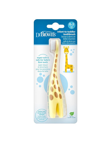 Cepillo de Dientes para Bebés Dr. Brown Jirafa 0-3 Años