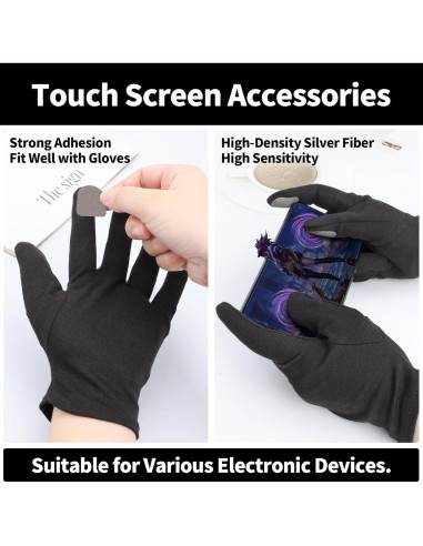 Guantes de Algodón Negros ENPOINT - 10 Pares Hidratantes