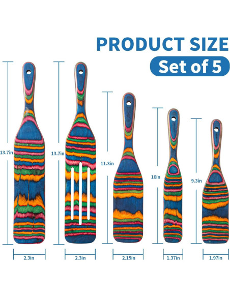 Juego de Utensilios de Cocina Gudamaye 5 Piezas Pakkawood