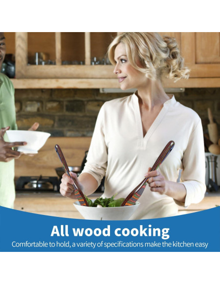 Juego de Utensilios de Cocina Gudamaye 5 Piezas Pakkawood