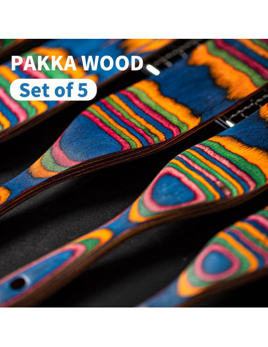 Juego de Utensilios de Cocina Gudamaye 5 Piezas Pakkawood