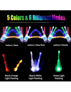 Guantes LED Multicolores Xinqiang para Niños - Talla Pequeña 2