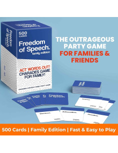 Juego de Mesa QUOKKA Libertad de Expresión Familiar - 500 Tarjetas 2