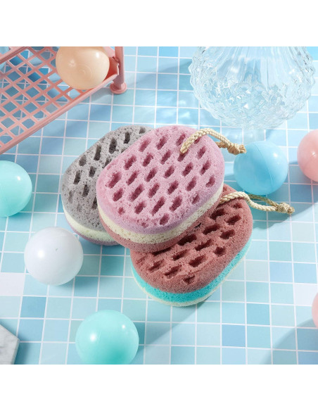 Esponjas de Baño Suaves Boao - 5 Piezas Naturales Exfoliantes