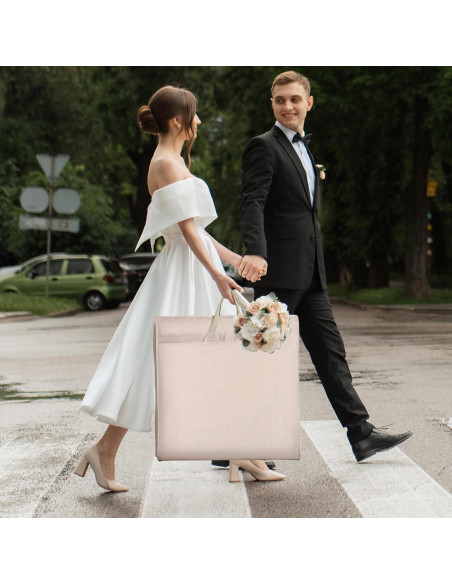 Bolsa de Vestido de Novia Univivi 182.88 cm Beige con Bolsillos