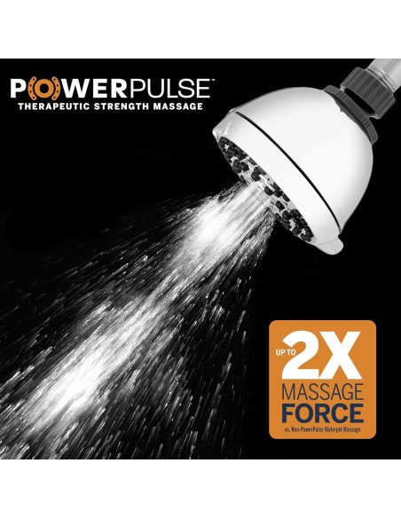 Cabezal de Ducha Waterpik PowerPulse 6 Modos Cromo XAS-613E